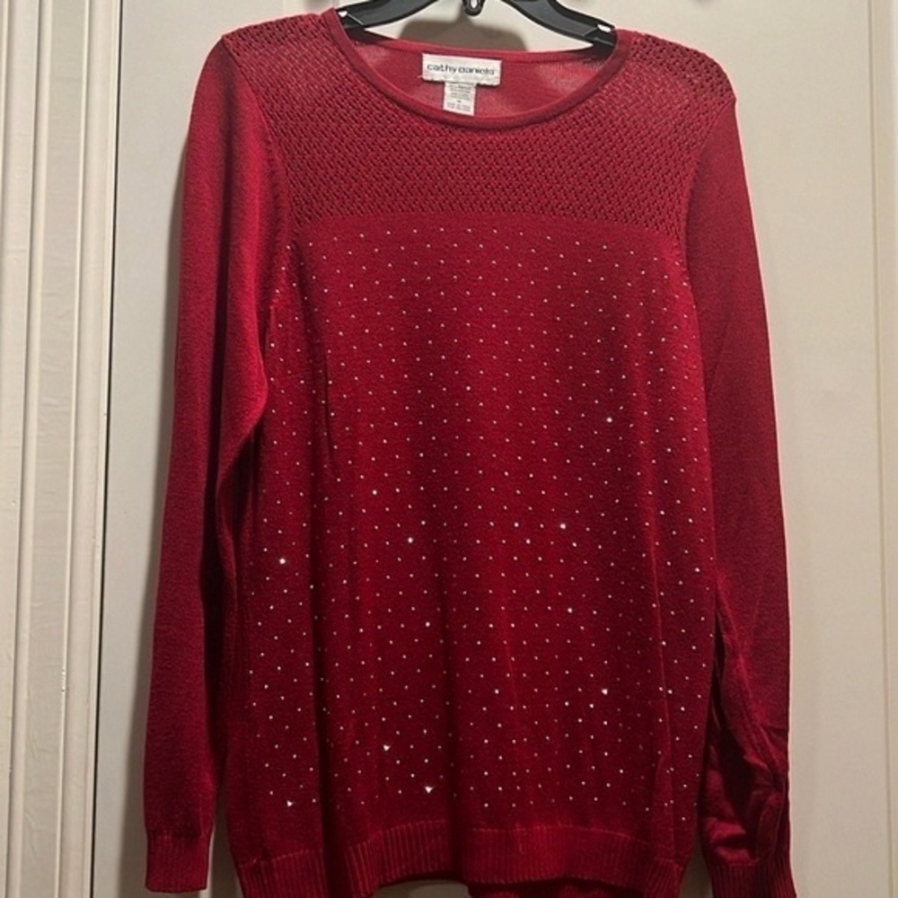 Cathy Daniels Elegant Red Women's Sweater